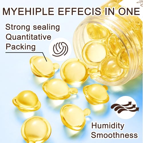 DWDiWen 30pcs Hair Serum Capsules - Moisturizing Hair Oil for Frizzy Dry Damaged Hair