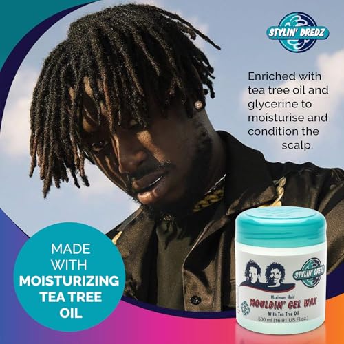 Stylin Dredz Mouldin' Gel Wax with Tea Tree Oil - 16.91 fl oz