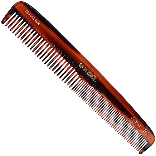 Kent 9T Tortoise Fine & Wide Tooth Detangler Comb - 2 Pack
