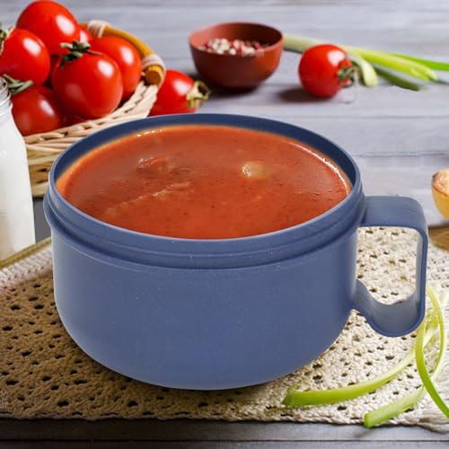 Microwave Soup Mugs with Lids & Handles - 28.7oz BPA-Free Ramen Bowls