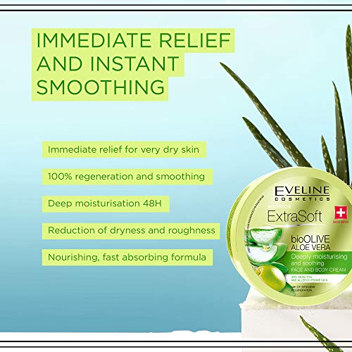 Eveline Cosmetics Deep Moisturizing Face & Body Cream with Olive & Aloe Vera