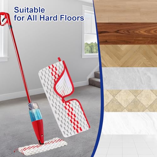 O-Ceda ProMist MAX Mop Pads - Reusable Microfiber Refills, 3 Pack
