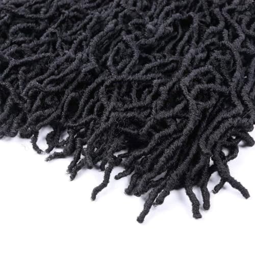 18 Inch Soft Locs Crochet Hair - 8 Packs Distressed Faux Locs for Black Women