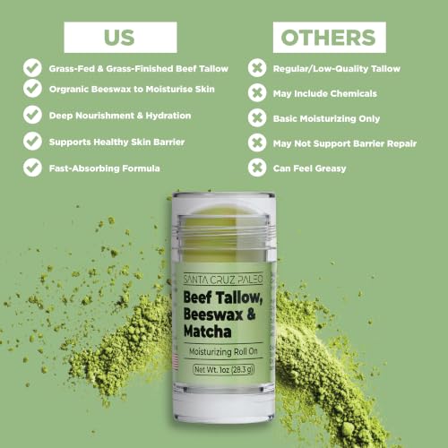 Santa Cruz Paleo Beef Tallow Matcha Moisturizing Balm Stick