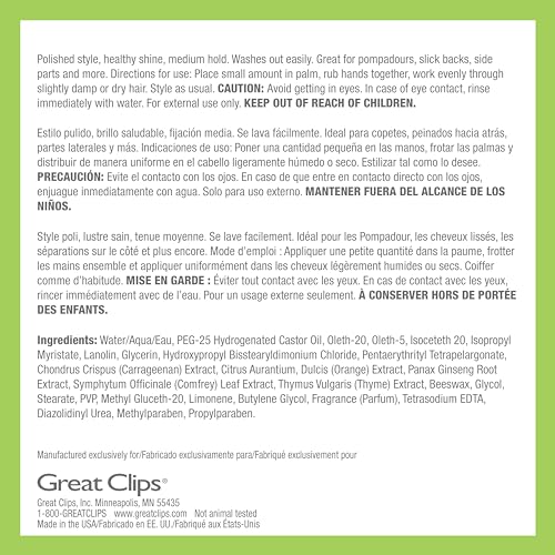 Great Clips Latitude Men’s Pomade, High Hold Hair Styling Gel - 2oz