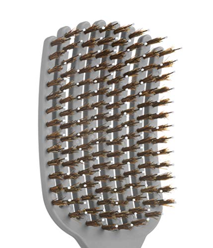 KareCo Premium Tangle Buster Hair Brush Gray - Travel Detangler for All Hair Types