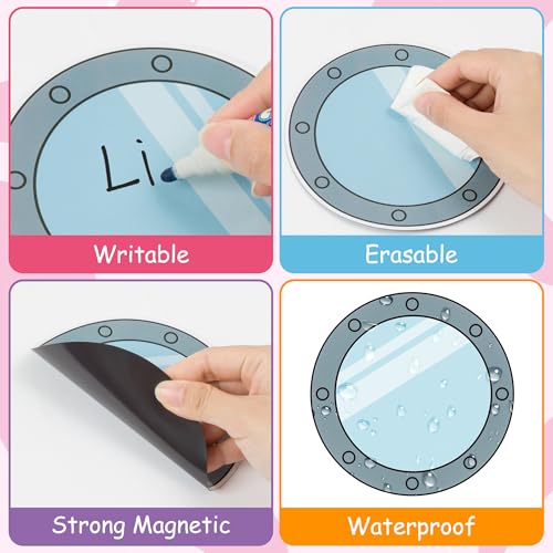 BOpusail 6Pcs Sci-Fi Mouse Cruise Door Magnets - Waterproof & Writable