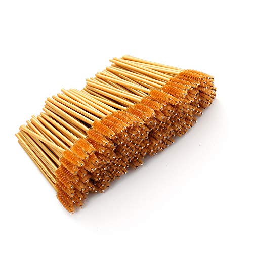 200 Pcs Disposable Eyelash Mascara Brushes with Bamboo Handle