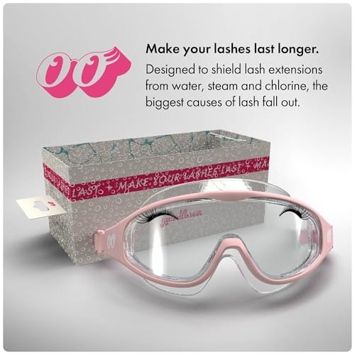 Pink Lash Goggles for Shower | Anti-Fog Eye Protection for Lashes