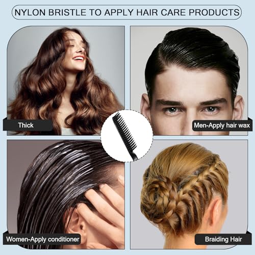 SIMPOR 3-Row Hair Comb for Detangling & Styling - Black
