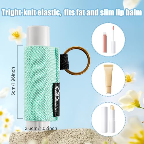 Lip Balm Holder Keychain by WK IEASON - Secure Elastic Sleeve