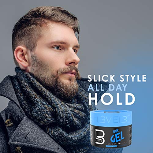 L3 Super Strong Hold Hair Gel, 16.9 oz - Flake-Free & Shiny Finish