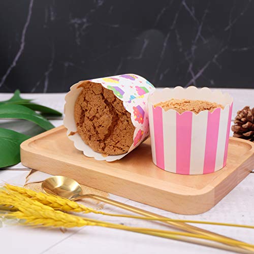 Gabkey Large Paper Cake Baking Cups – Set of 100, 7cm