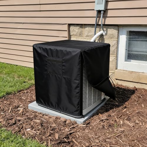 Waterproof Central Air Conditioner Cover - 34"x34"x30" - Windproof Outdoor Protection
