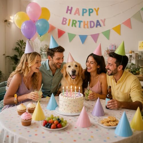 Pre-Assembled Birthday Party Hats for Adults - Fun Headwear for Celebrations