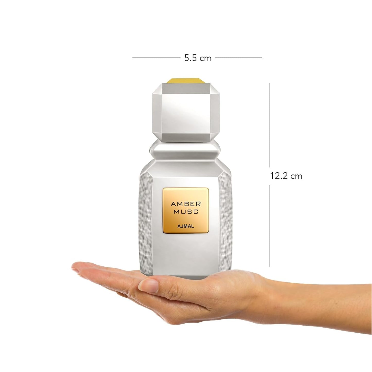 Ajmal Amber Musc Eau de Parfum 3.4 oz - Unisex Amber Floral & Musky Woody Fragrance with Rose, Cedarwood & Musk | Long-Lasting Luxury