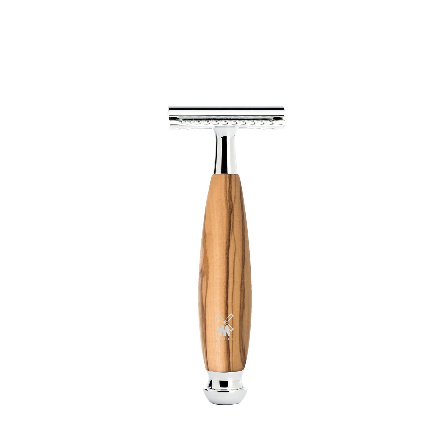 MÜHLE VIVO Olive Wood Closed Comb Safety Razor - Clean Shaving, Modern Design