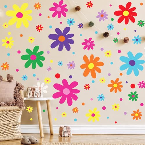 Glow in the Dark Daisy Wall Decals - Luminous Flower Stickers for Kids