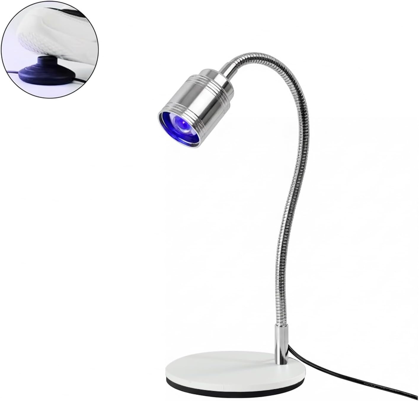 Professional Hands-Free UV LED Nail Lamp - 360° Flexible Gooseneck with Foot Pedal | Heavy Duty, USB Powered for Nail Extensions & 3D Art