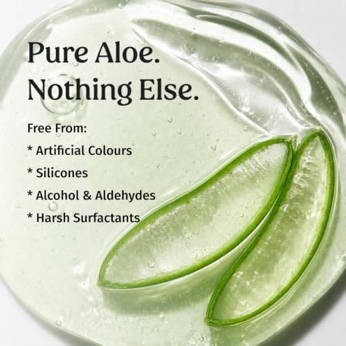 Vilvah Store 99% Pure Natural Aloe Vera Gel for Face, Skin, and Hair, 100g