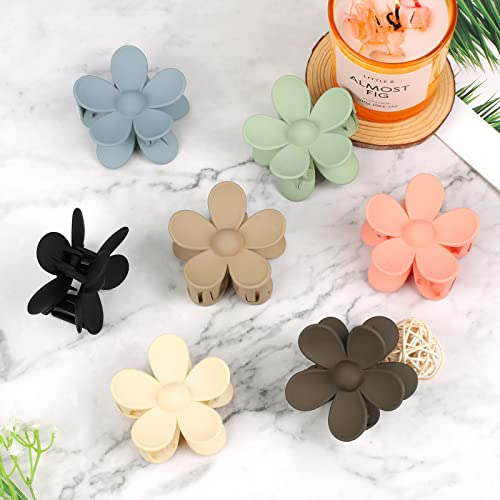 7-Pack Flower Claw Clips for Thick Hair - Non-Slip, Stylish & Durable