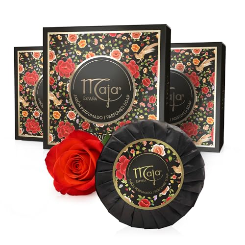 Maja Classic Rose Scented Round Bar Soap - 3 Pack of 3.5 Oz