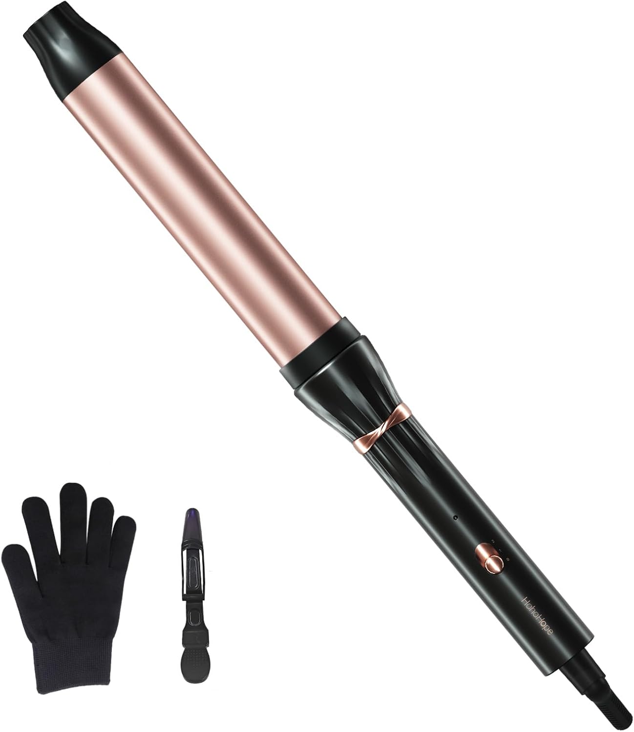 Curling Wand - 3/8 Inch Ceramic Tiny Curling Iron with Adjustable Temperature | Fast Heating for Short & Long Hair