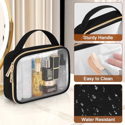 Wedama Clear Toiletry Bag Set, 2-Pack Medium & Large PVC Travel Organizer