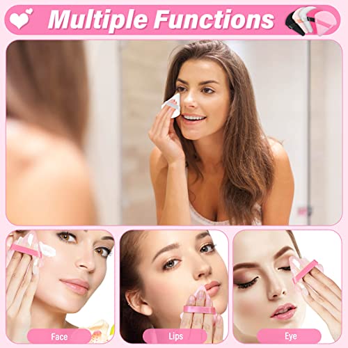 Caffox 60pcs Triangle Makeup Powder Puffs for Face & Eyes