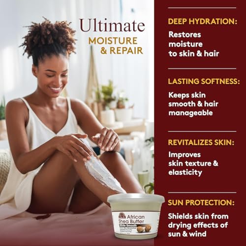 OKAY Pure Raw African Shea Butter for Face, Body, and Hair - 13 Oz