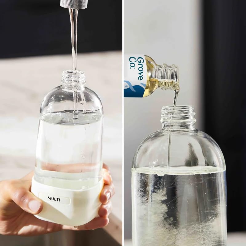 Grove Co. Refillable Glass Spray Bottle 16 oz White - Eco-Friendly Cleaning
