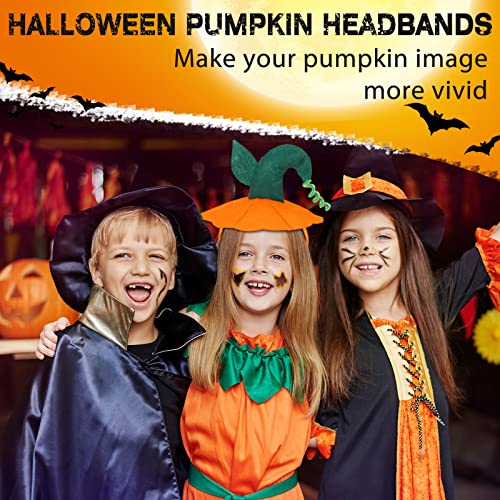 9 Pcs Halloween Pumpkin Headbands - 3 Festive Styles Foam Hair Hoops