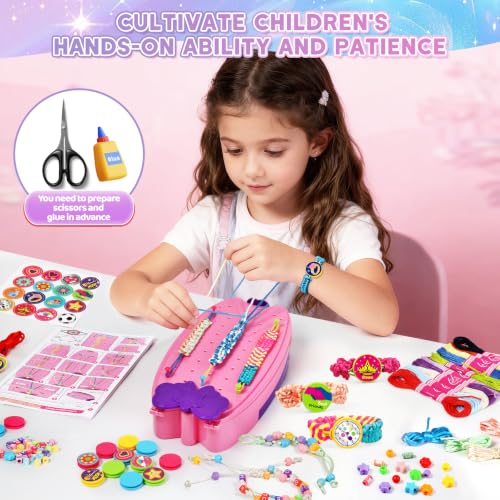 OCHIDO 2-in-1 Friendship Bracelet Making Kit for Kids