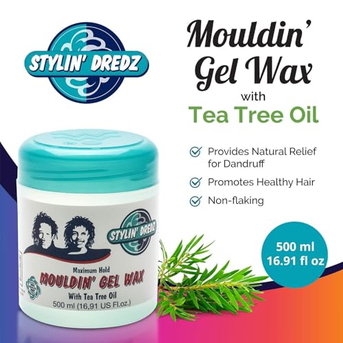 Stylin Dredz Mouldin' Gel Wax with Tea Tree Oil - 16.91 fl oz