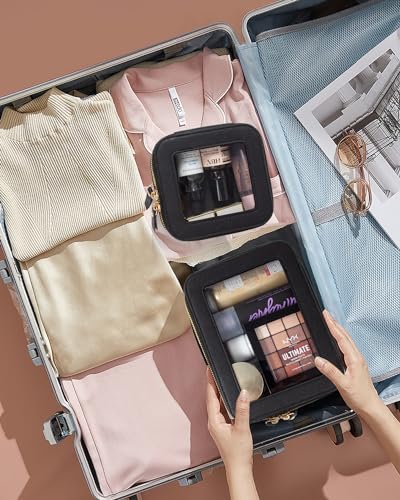 KOTORA Black Clear Sunscreen Makeup Bag Organizer Set