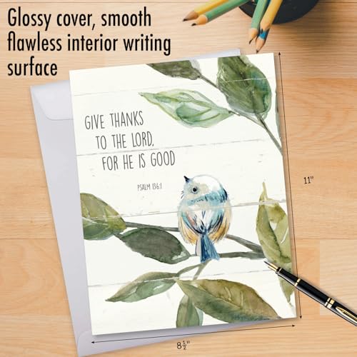 Jumbo Thank You Card with Floral Design - Gratitude Stationery