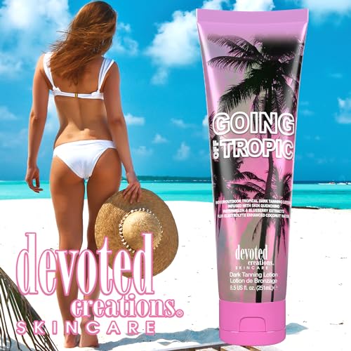 Devoted Creations Going Off Tropic Dark Tanning Lotion, Electrolyte Rich