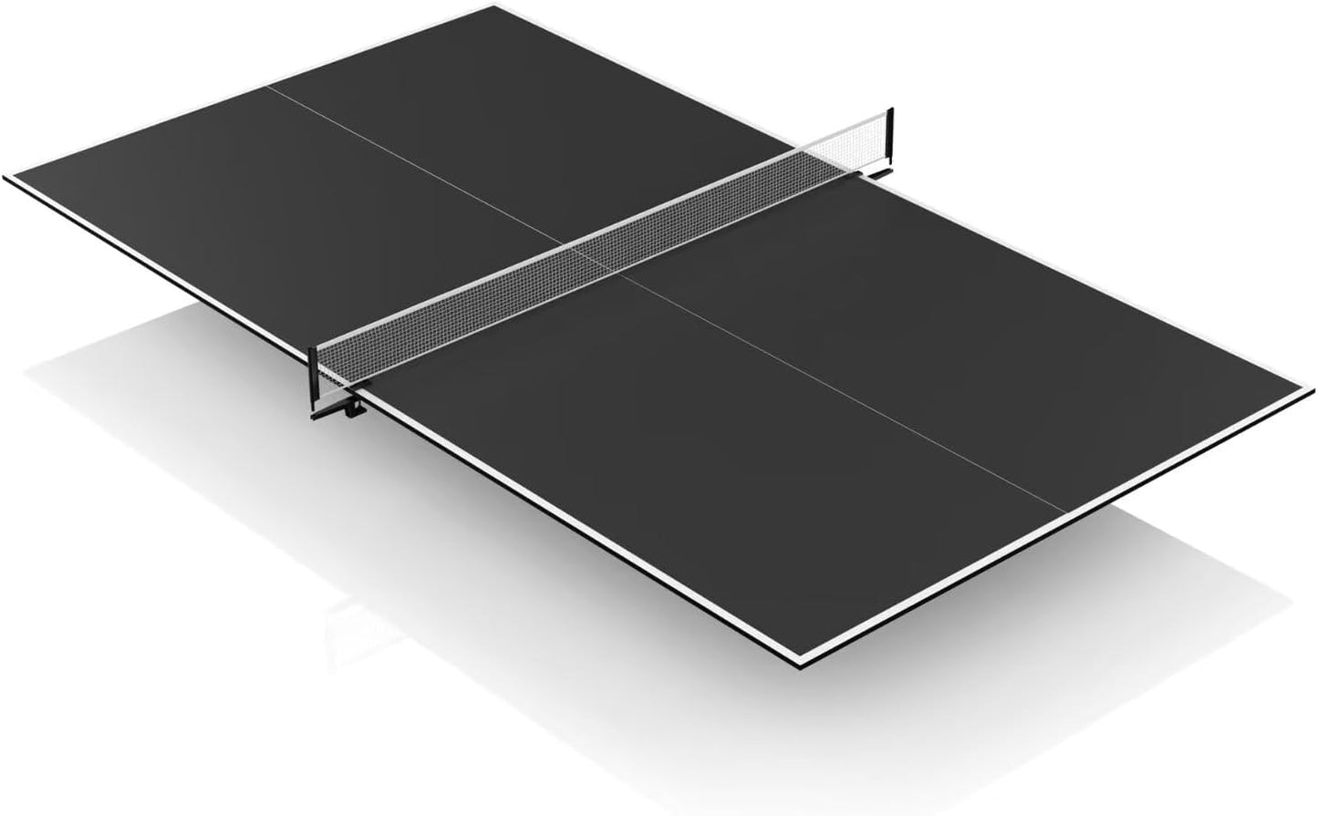 Ping Pong Table Topper - 8x4 FT Foldable Table Tennis Conversion Top with Net & Foam Padding | Ideal for Family Game Rooms