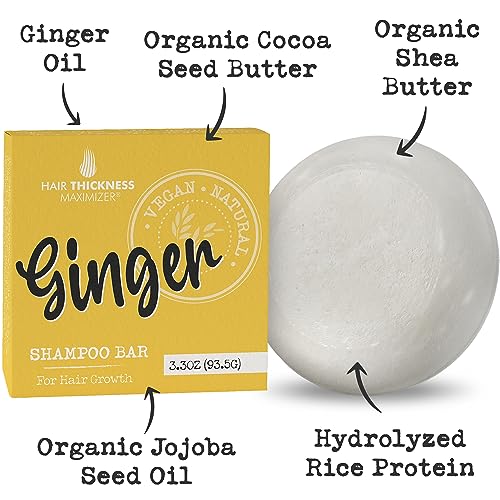 Ginger Shampoo Bar for Hair Growth | Eco-Friendly, USA Made