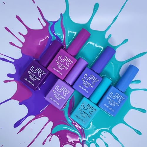 JRGel Nail Polish Set, 6 Colors x 15ml - Professional Gel Kit for Home & Salon