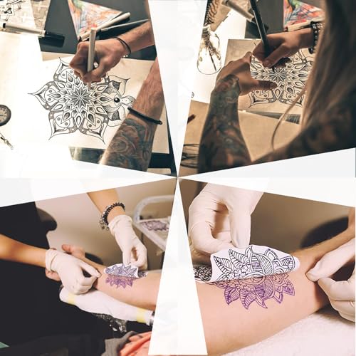 Tattoo Transfer Paper 50 Sheets Tattoo Stencil Paper A4 Size 4 Layers DIY Tattoo Tracing Paper Tattoo Kit Tattoo Supplies