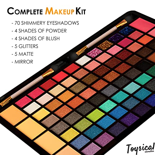 Toysical All-in-One Makeup Kit with 88 Pigmented Eyeshadows