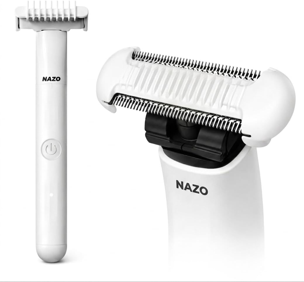Light Bikini Trimmer for Women & Men - Waterproof Electric Razor for Pubic Hair & Sensitive Areas | Cordless, Painless, Dual Edge Blade