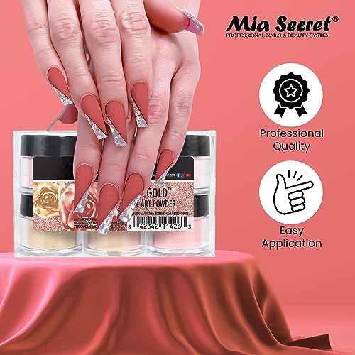 Mia Secret Rosegold Collection Colored Acrylic Nail Powder - 6-Piece Set