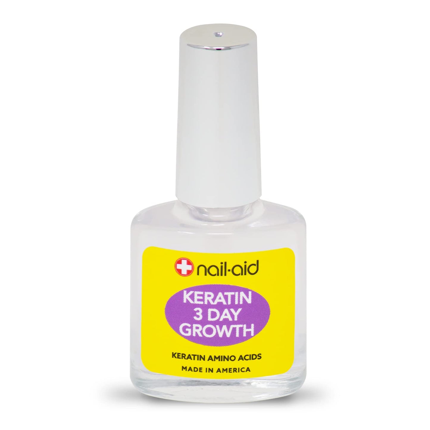 Nail-Aid Keratin 3 Day Growth Nail Treatment & Strengthener, Clear