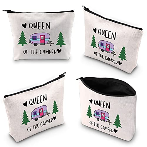 Queen Of Camper Makeup Bag - Multifunctional Zipper Pouch for Women