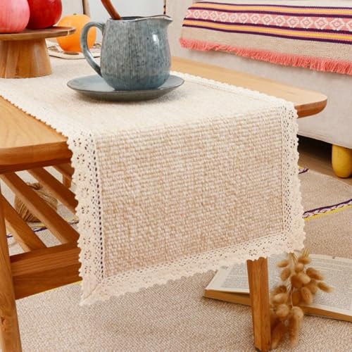 Khaki Polyester Tablecloth for Nightstand - 15.7x17.7