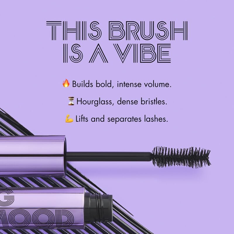 e.l.f. Big Mood Mascara Mini - Bold & Voluminous Lashes, Long-Lasting Formula | Infused with Jojoba Wax, Black