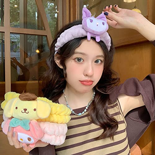Kawaii Purple Spa Headband for Face Washing & Makeup