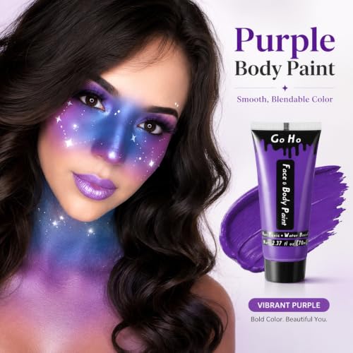 Go Ho Purple Washable Face & Body Paint for Halloween - 2.37oz